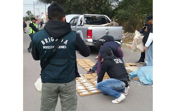La Policía secuestró alrededor de 150 kilos de marihuana