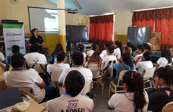 El trabajo preventivo de la Agencia Antidrogas ​alcanzó a más de 400 estudiantes de Orán