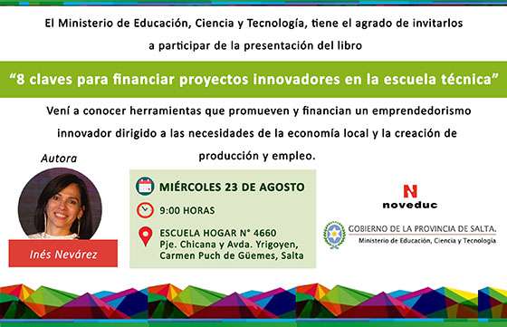 Escuelas técnicas recibirán libros para promover el emprendedorismo innovador
