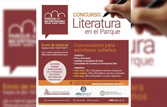 Hoy darán a conocer los ganadores del concurso Literatura en el Parque
