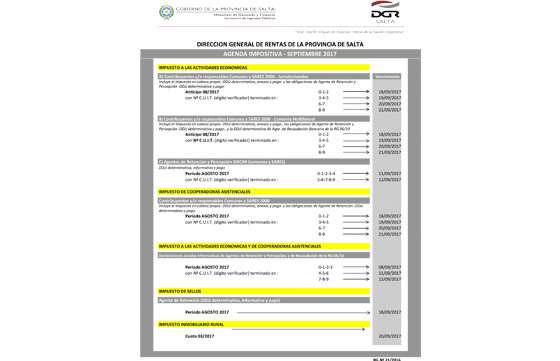 Continúa el calendario impositivo de septiembre