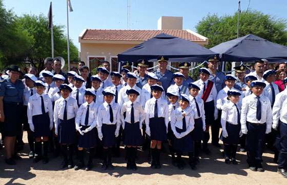 El paraje Santa Rosa de Rivadavia Banda Sur inauguró su cuerpo infantil de Policía