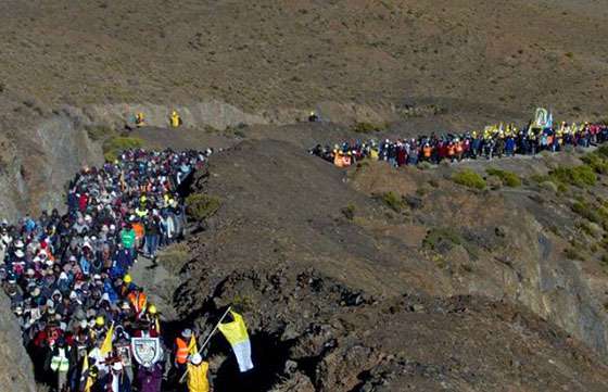 Caminata de fe de los mineros salteños