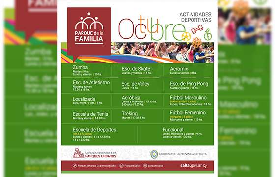 Atractivas propuestas para octubre en los parques urbanos
