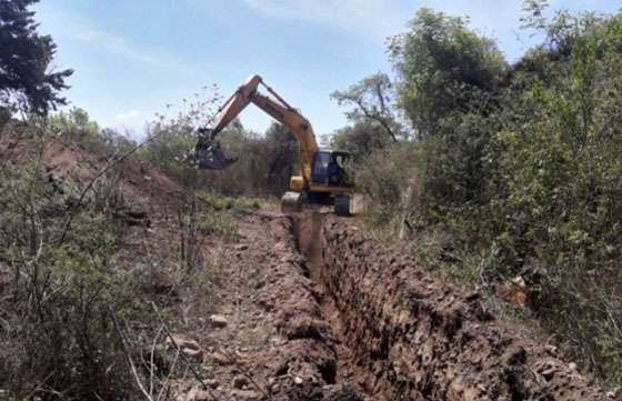 En Vaqueros ejecutan una obra para mejorar el servicio de agua