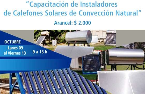 Capacitarán a instaladores de calefones solares