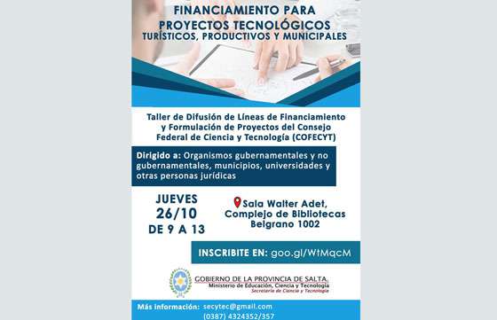 Difundirán líneas de financiamiento y capacitarán en formulación de proyectos tecnológicos
