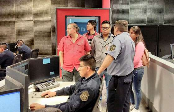 Alumnos del terciario Dr. Indalecio Gómez visitaron el 9-1-1