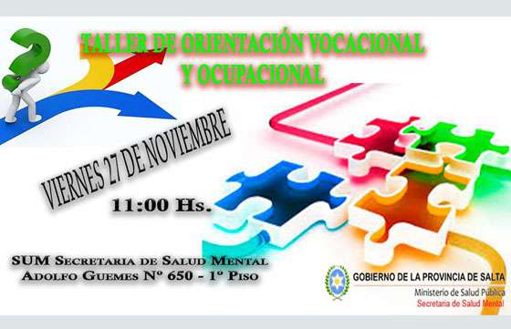 Hoy se realizará un taller de orientación vocacional y ocupacional