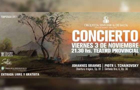 Obras de Brahms y Tchaikovsky en el próximo concierto de la Sinfónica
