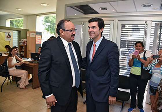 Urtubey recorrió con Sergio Leavy obras que se realizan en el edificio municipal de Tartagal