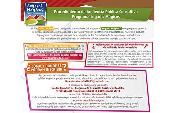 Inició la primera fase de evaluación del programa Lugares Mágicos