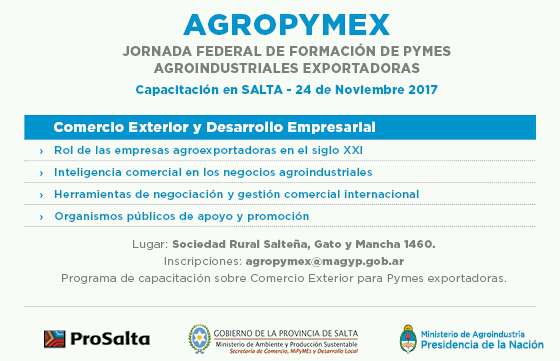 Salta será sede de la Jornada Agropymex