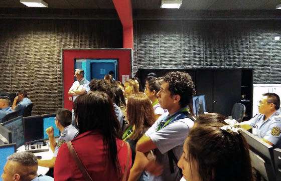 Alumnos de la UNSa conocieron el funcionamiento del Centro de Coordinación Operativa