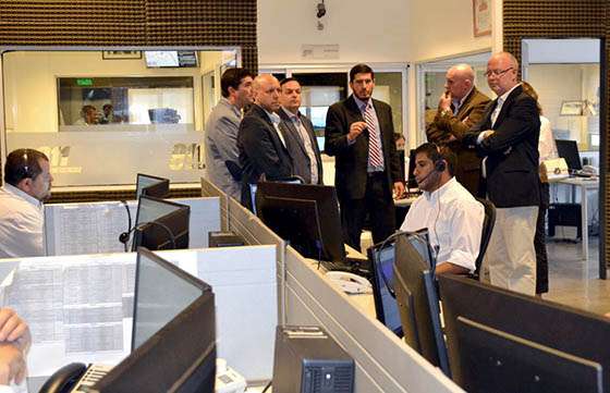 Representantes de la DAIA visitaron el Centro de Coordinación Operativa del sistema 9-1-1