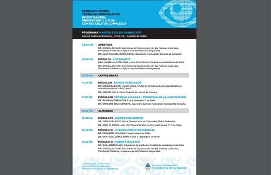 Seminario sobre técnicas de investigación y lucha contra delitos complejos
