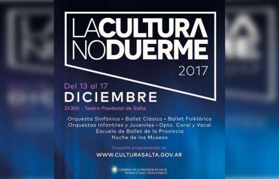 Continúa el ciclo La Cultura no Duerme