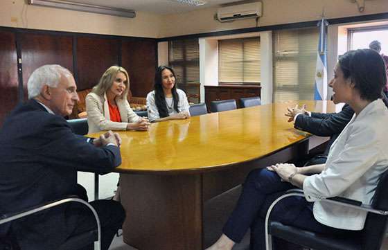 López Arias y Bibini recibieron a la embajadora de la Unión Europea
