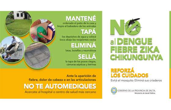 Solicitan extremar las medidas de prevención del zika, dengue y chikungunya