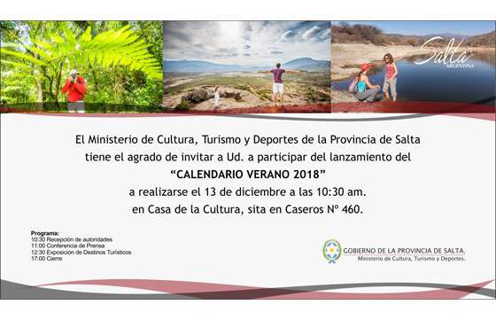 Presentan hoy el Calendario de Verano 2018