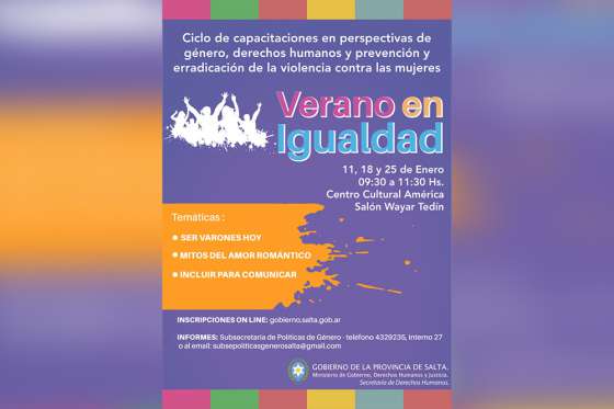 Durante enero capacitarán para prevenir y erradicar la violencia contra las mujeres