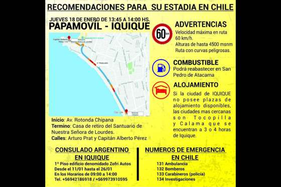 El Papa en Chile: Instalan puestos operativos para quienes viajen por Sico