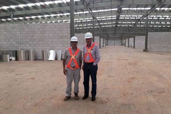 Controlan la obra del complejo de nitrato de amonio en El Galpón
