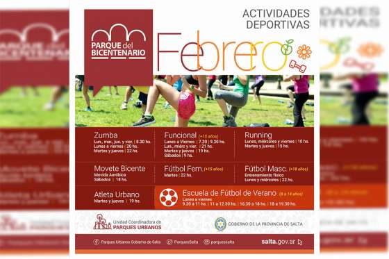 Febrero con variadas propuestas en los Parques Urbanos