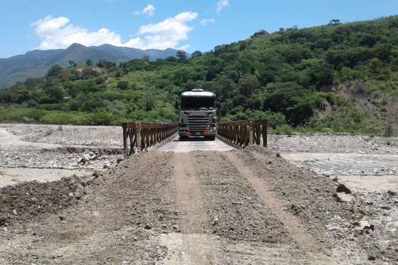 Se habilitó el tránsito en el puente de Los Toldos