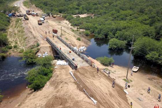 Ya se encuentra habilitado al tránsito el puente Bailey de la ruta provincial 13