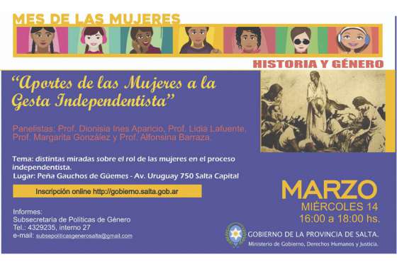 Panel sobre las mujeres durante la gesta independentista