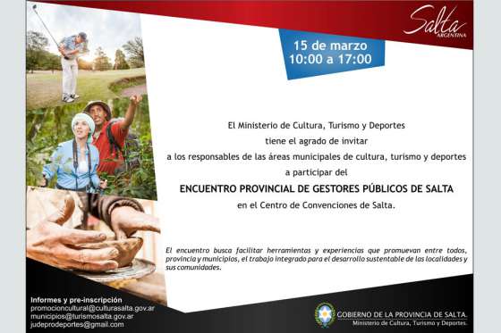 Encuentro de gestores públicos de cultura, turismo y deportes de Salta
