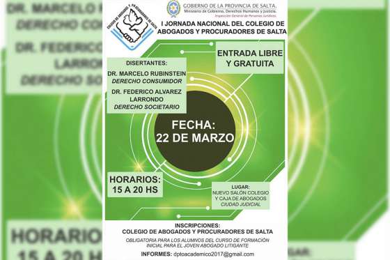 Abogados se capacitarán hoy en Derecho Societario