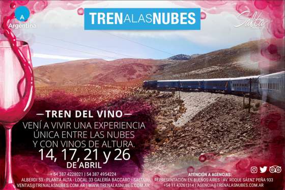 El Tren a las Nubes propone salidas temáticas por el día Mundial del Malbec