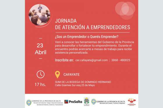 En Cafayate se realizará una Jornada de Atención a Pyme