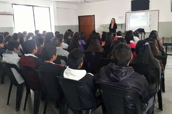 Los alumnos de la Escuela de Comercio “Alejandro Aguado” fueron capacitados por el 9-1-1