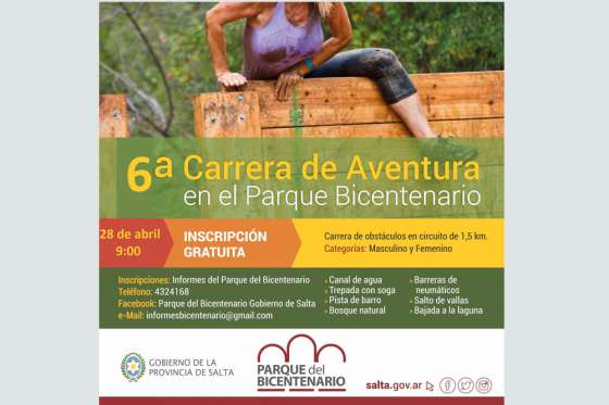 Se disputará la sexta Carrera de Aventura en el Parque del Bicentenario
