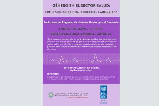 Presentarán un informe sobre género en el sector salud