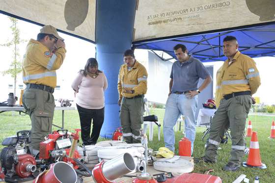Protección Civil realizó una exposición por el Día Internacional del Combatiente de Incendios Forestales
