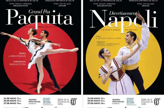 Grand Pas de Paquita y Divertissement de Napoli en la gala patriótica del 25 de mayo