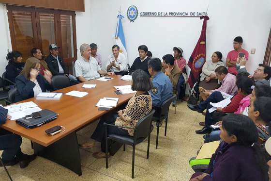 Funcionarios del Gobierno recibieron a referentes de la OCAN y Qollamarka