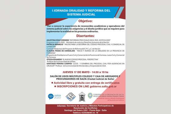 Primera jornada de Oralidad y Reforma del Sistema Judicial