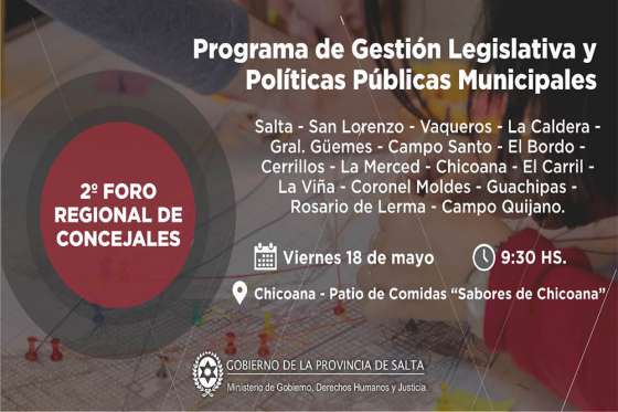 En Chicoana se realizará hoy el segundo foro regional de concejales salteños