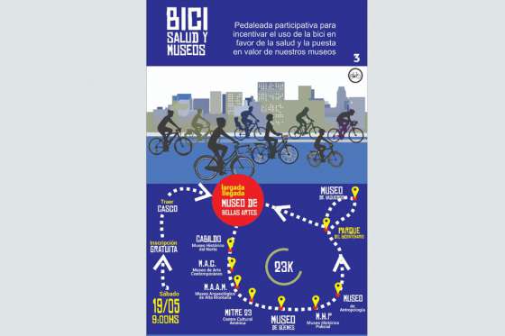 Bicicleteada saludable por el Día Internacional de los Museos