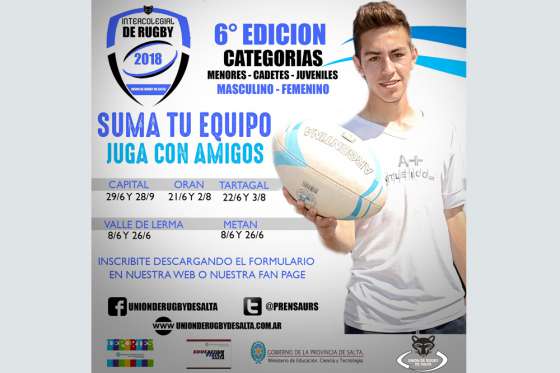 Inscriben para el torneo intercolegial de Rugby Seven 2018