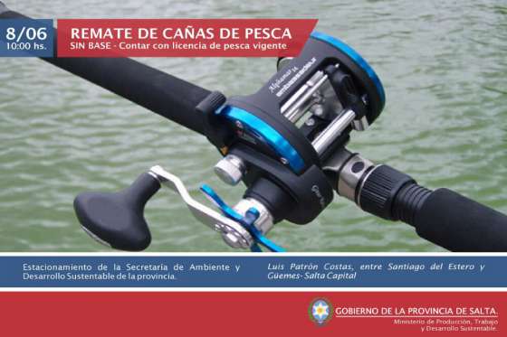 Subastarán cañas de pesca secuestradas en procedimientos de control