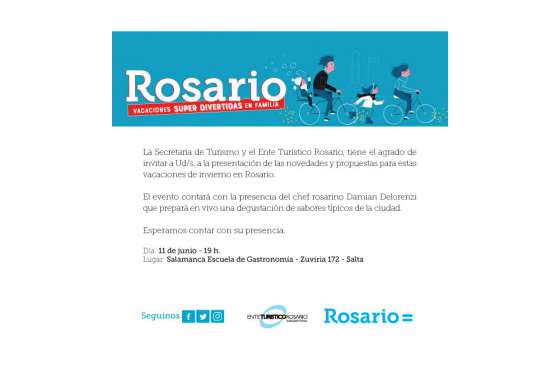 Rosario promocionará su oferta turística en Salta
