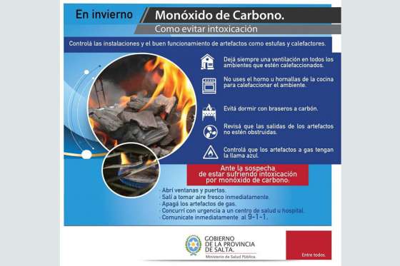 Salud Pública advierte sobre los riesgos de intoxicación por monóxido de carbono