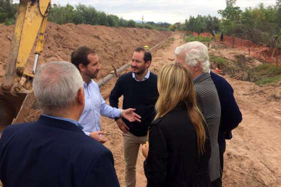 Verificaron el avance de la obra del acueducto Yacuy
