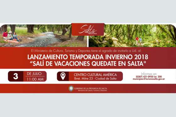Se realiza hoy el lanzamiento de la temporada invierno 2018